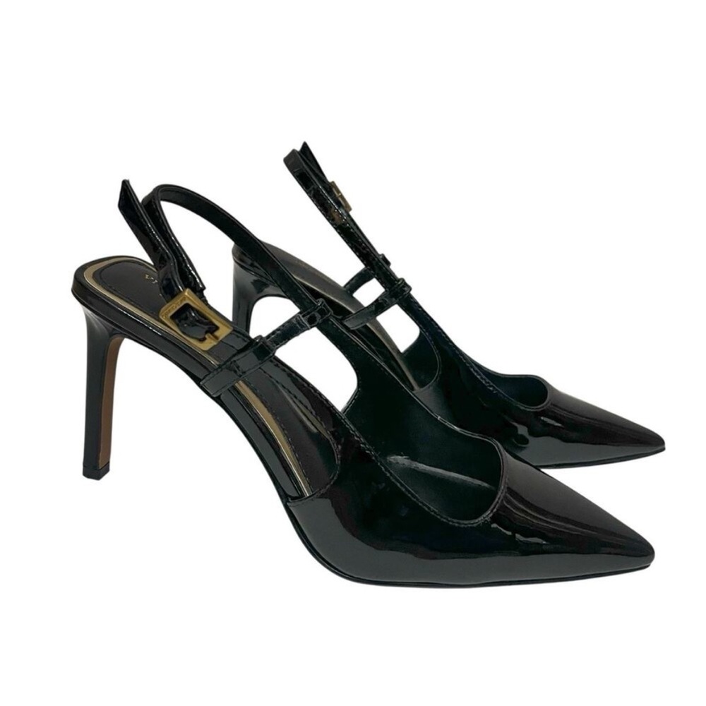 Vince Camuto Black Patent Slingback Heels